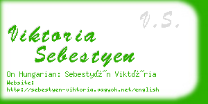 viktoria sebestyen business card